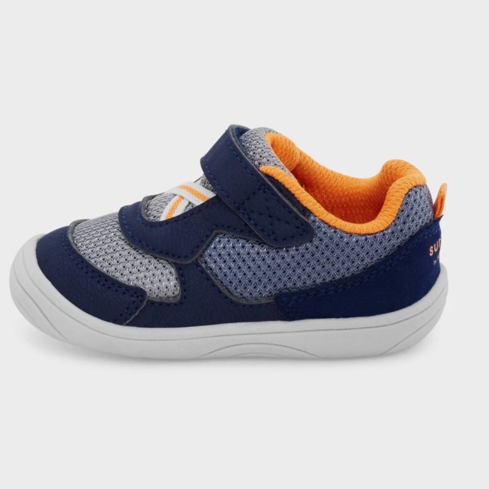 🎲 Stride Rite Shoes Stride Rite Surprise Navy Rush Baby Boys Size 3M Sneaker - Picture 2 of 8
